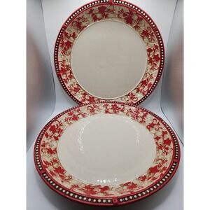 Temptations Floral Lace Dinner Plates -basket Weave PPP-HDL-956130